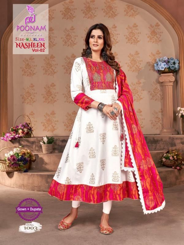 Poonam Nasheen 2 Fancy Wear Kurti With Dupatta Collection